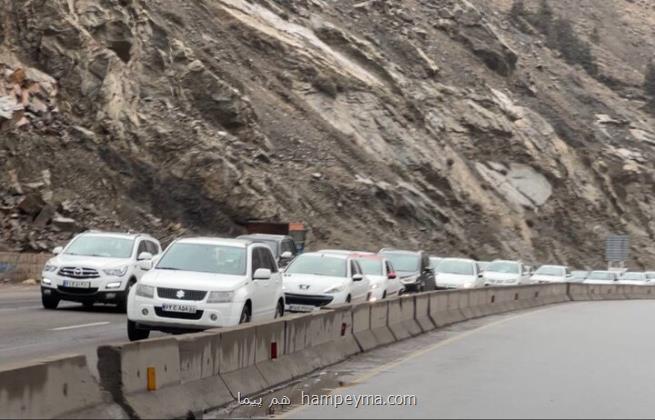 ترافیک سنگین در آزاد راه تهران - کرج