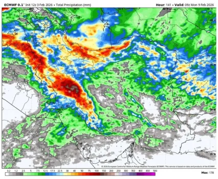 اخطار تشدید فعالیت سامانه بارشی در 20 استان کشور تا پایان هفته