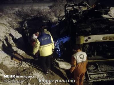 واژگونی اتوبوس با ۱۹ كشته و ۲۴ زخمی در سوادكوه