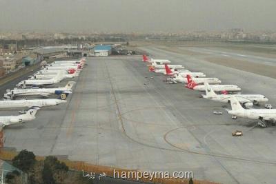 كاهش ۷۰ درصدی مسافر در فرودگاه مهرآباد به علت انتشار كرونا